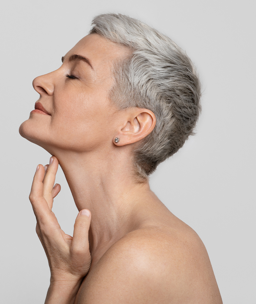 Photo of a middle-age woman with short gray hair 